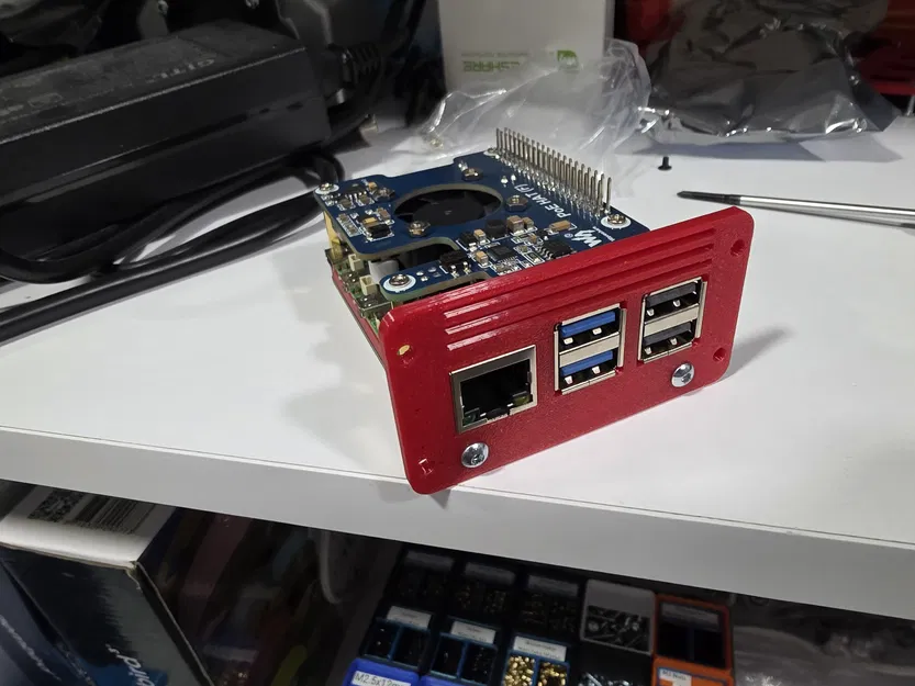 Gá rack 10" 1U gắn 3x RPi (Pimoroni NVME + RPi5 + PoE HAT F) - Image 5