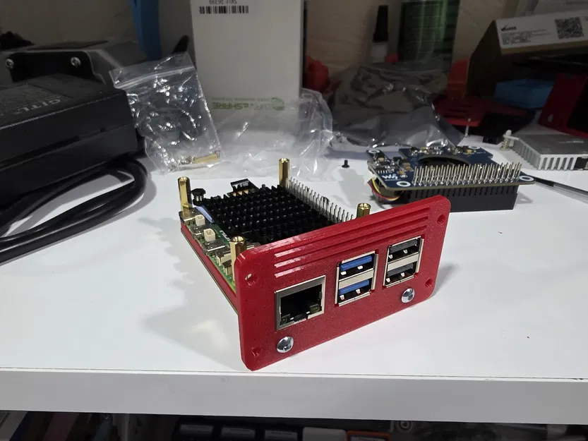 Gá rack 10" 1U gắn 3x RPi (Pimoroni NVME + RPi5 + PoE HAT F) - Image 7