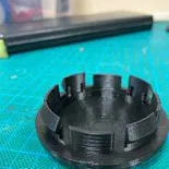 Nắp chụp tâm mâm VW Satin Black High Chrome 65mm