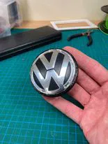 Nắp chụp tâm mâm VW Satin Black High Chrome 65mm - Image 3