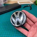 Nắp chụp tâm mâm VW Satin Black High Chrome 65mm - Thumbnail 3