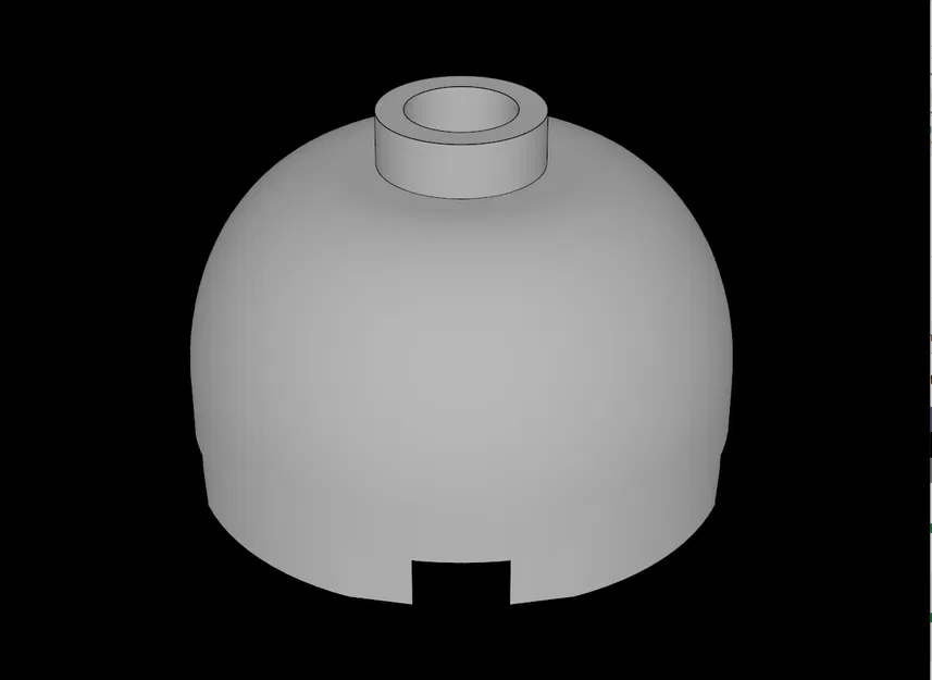 Lego Compatible (30367a.dat) Cylinder 2 x 2 Dome Top, Blocked Stud - Image 1
