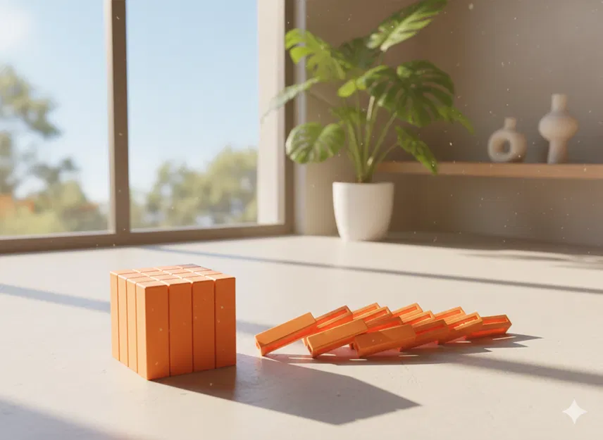 Giant Folding Domino Cube 20x20+ (Bản Lớn) – Khối Cube Gập Domino - Image 1