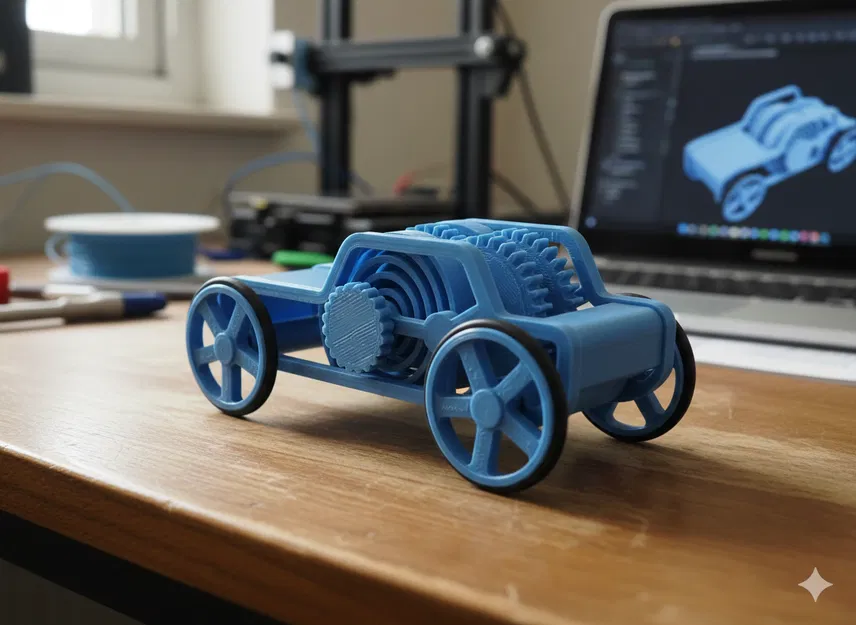 Xe Lên Cót Bánh Răng (Wind-up Gear Car) - Image 1