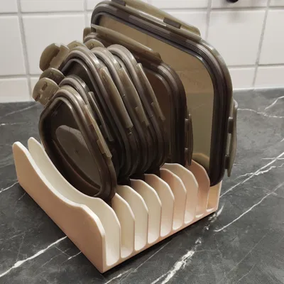 Giá đỡ nắp hộp đựng thực phẩm (storage container lid holder)