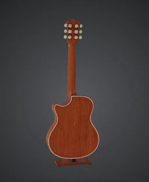 Mô hình Guitar Acoustic – Guitar gỗ cutaway chi tiết - Image 3