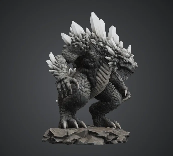 Crystal Earth Drake – Quái Thú Nguyên Tố Bọc Giáp Tinh Thể - Image 1