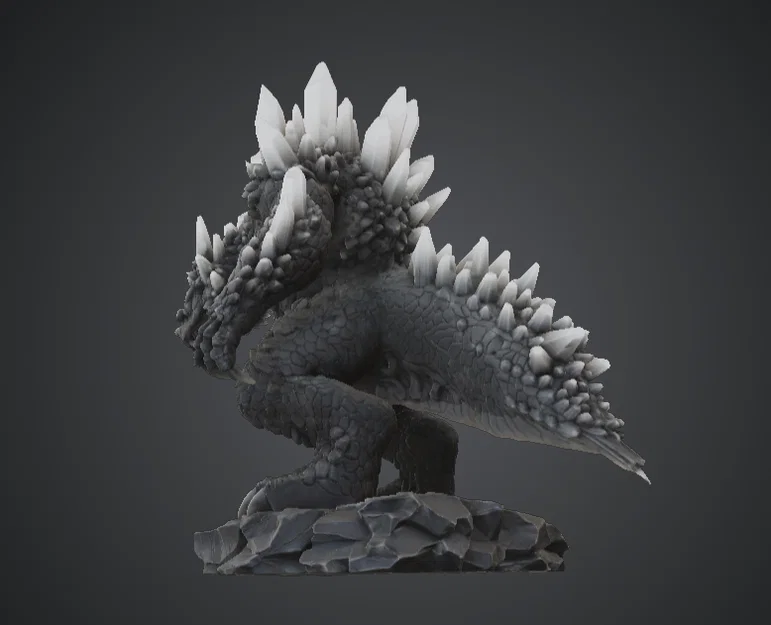 Crystal Earth Drake – Quái Thú Nguyên Tố Bọc Giáp Tinh Thể - Image 2