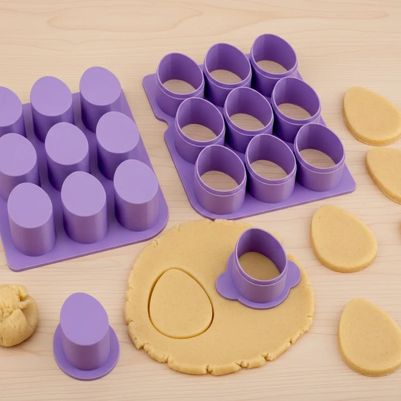 Bộ Khuôn 9-in-1 Trứng: Cookie Cutter & Cake Pop Mold