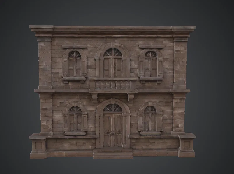 Mặt Tiền Nhà Phố Đá 2 Tầng – Công Trình Đô Thị Cổ Điển - Image 3