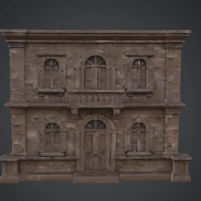 Mặt Tiền Nhà Phố Đá 2 Tầng – Công Trình Đô Thị Cổ Điển