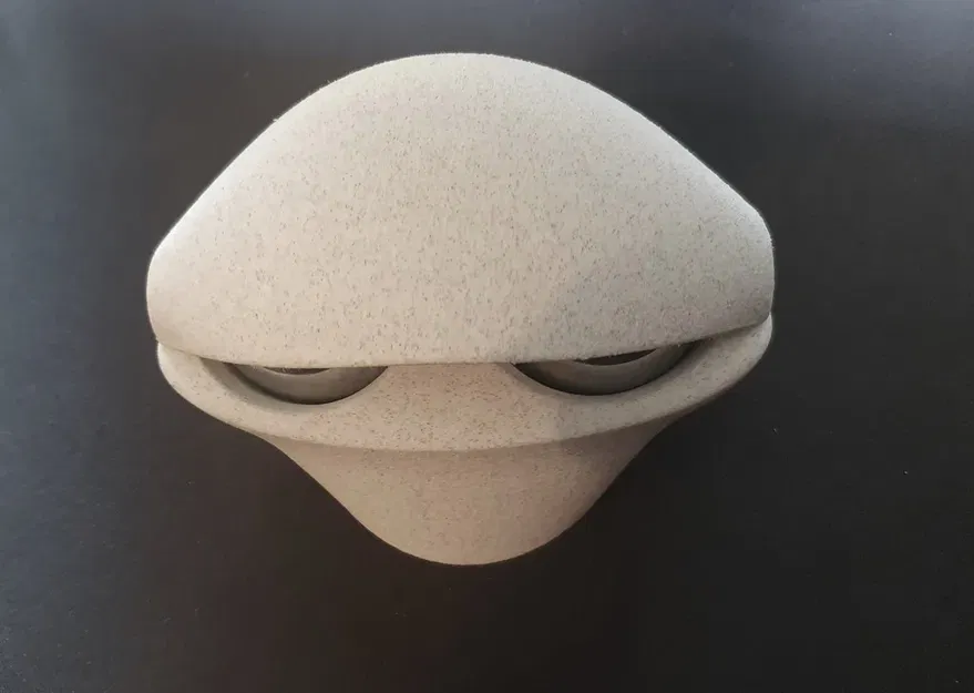 Hộp đựng bi Baoding vân đá (marble) kèm nắp nam châm - Image 2