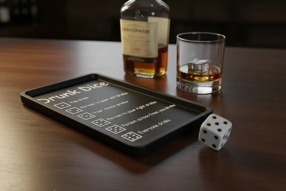 Trò chơi Drunk Dice cho quán pub / Coaster lót ly - Image 1