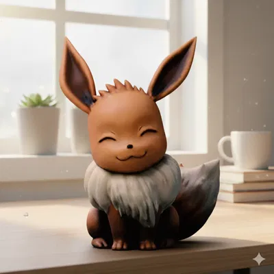 Evee cute pokemon – Mô hình Pokemon Evee dễ in