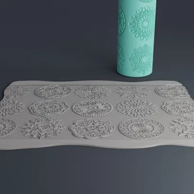 Con lăn tạo vân (Texture Rollers) - Mandalas #8