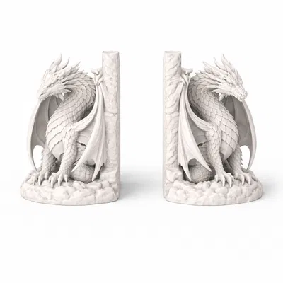 Chặn Sách Rồng Hộ Vệ In 3D – Trang Trí Kệ Sách Thanh Lịch