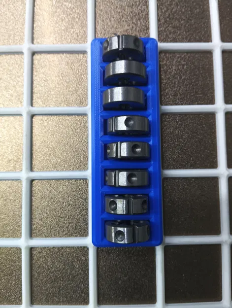 Giá đỡ taro Gridfinity – 8 threading dies (Ø25mm) - Image 1