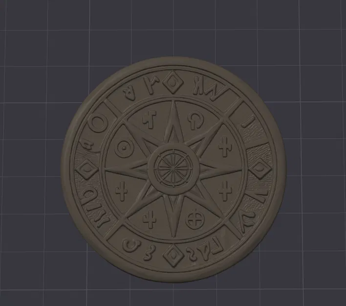 Medaglione Magico Fantasy – Huy chương ma thuật khắc rune cổ - Image 1