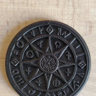Medaglione Magico Fantasy – Huy chương ma thuật khắc rune cổ