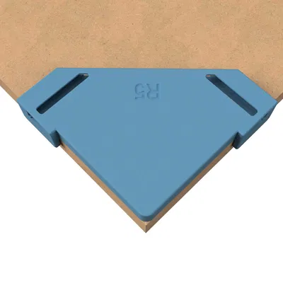 Jig bo góc tròn (router) dùng t-track clamp