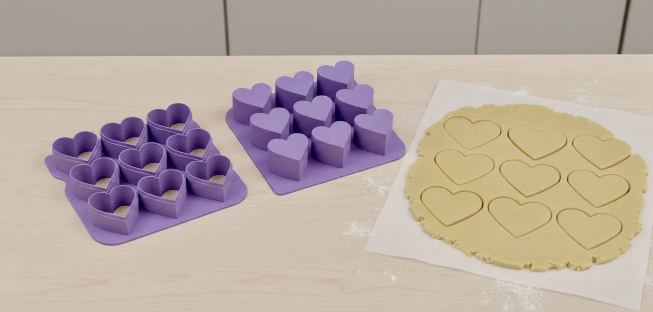 Bộ 9-in-1 Khuôn Cắt Bánh Quy Hình Tim & Khuôn Cake Pop - Image 2