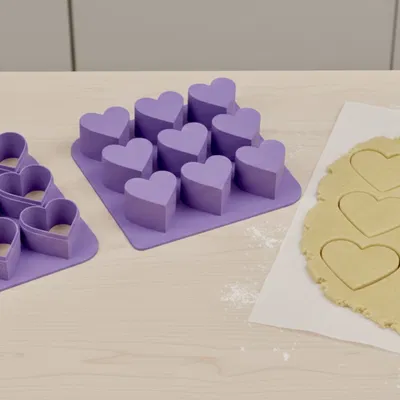 Bộ 9-in-1 Khuôn Cắt Bánh Quy Hình Tim & Khuôn Cake Pop