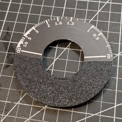 Thước scale lấy nét tham số cho helicoid adapter M65/M77 17–31 mm