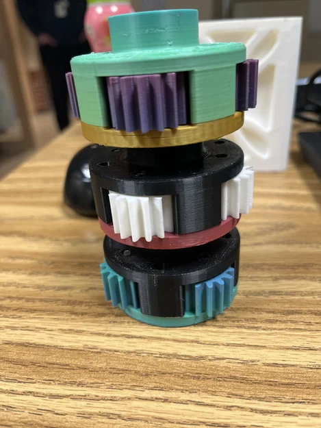 Hộp số hành tinh 3 tầng (3 stage planetary gearbox) - Image 7