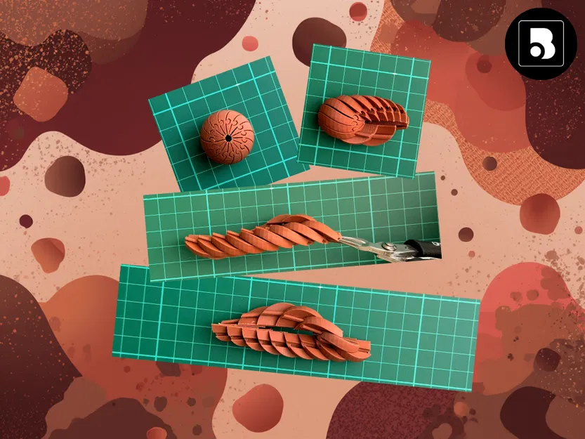 Mini Twisty Chocolate Fidget (Print-in-Place) – Fidget xoắn hình chocolate mini - Image 3