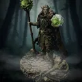 Bloodbound Realms – Elf – Verdant Druid of the Veiled Grove (STL miniature) - Thumbnail 1