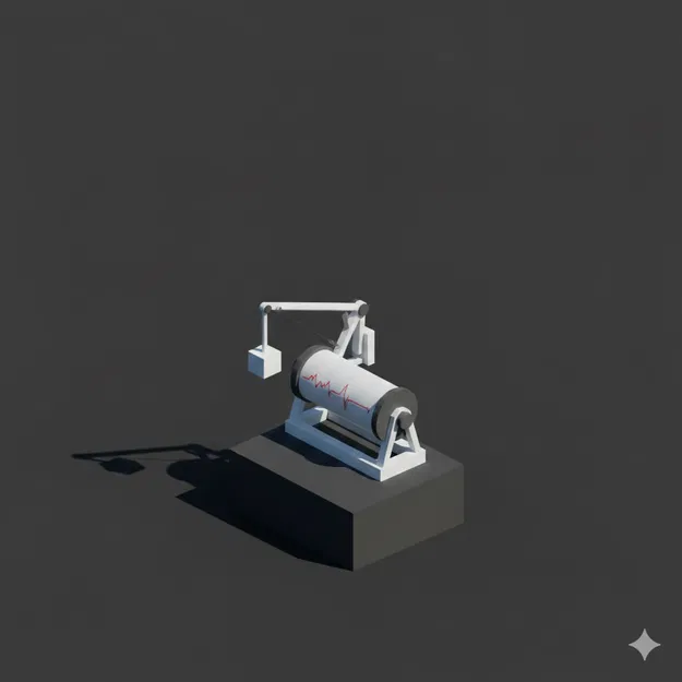 Máy đo địa chấn Low Poly (Seismograph Machine) - Image 1