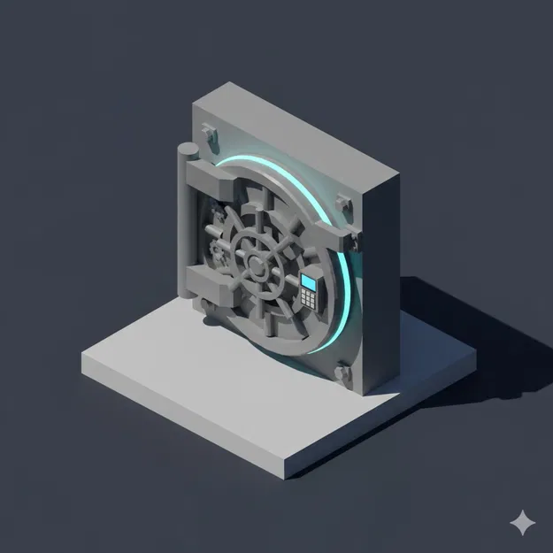 Cửa Hầm Két Ngân Hàng Low Poly - Image 1