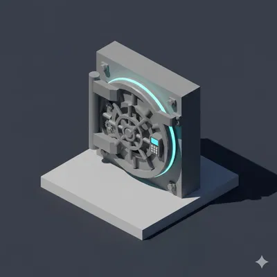 Cửa Hầm Két Ngân Hàng Low Poly