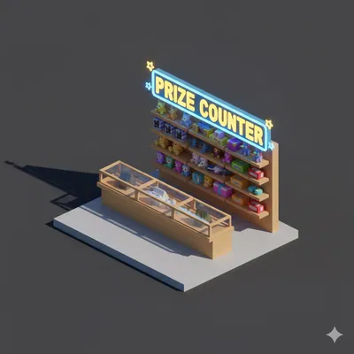 Quầy đổi quà Arcade Low Poly