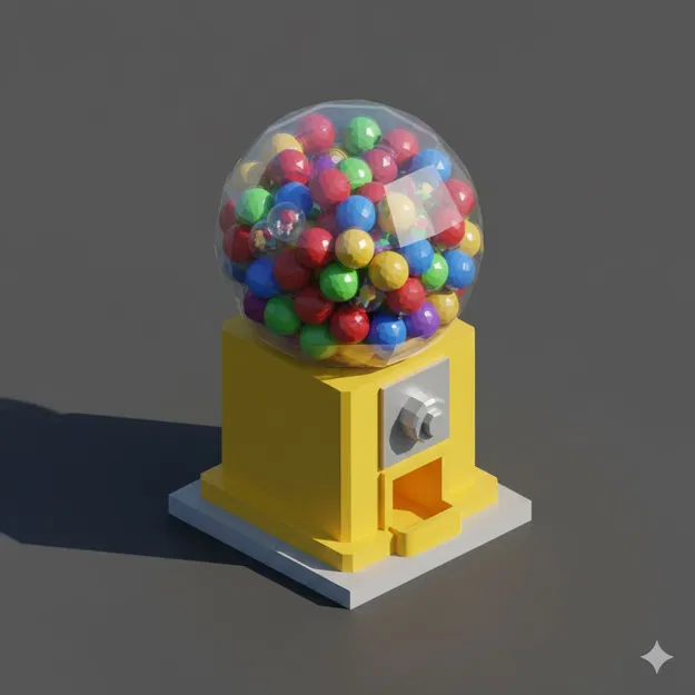 Máy Bán Viên Đồ Chơi Low Poly (Toy Capsule Machine) - Image 1