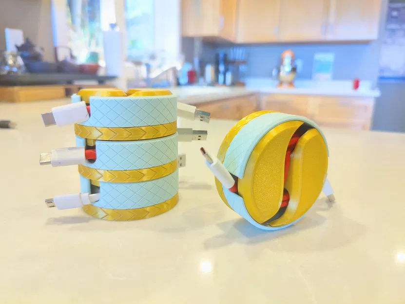 Bộ Cuốn Dây Cáp/Dây Sạc Xếp Chồng (Stackable Cable/Cord Winder Organizer) - Image 2