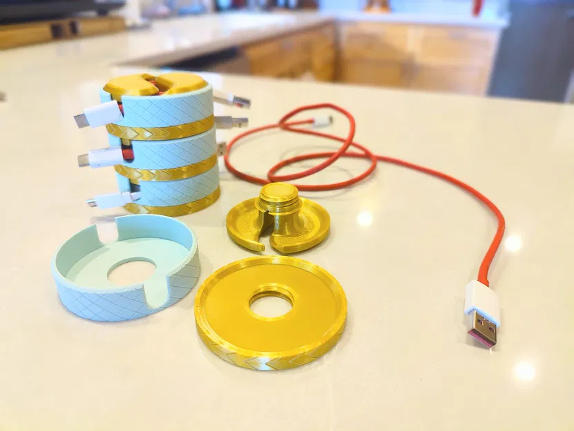 Bộ Cuốn Dây Cáp/Dây Sạc Xếp Chồng (Stackable Cable/Cord Winder Organizer) - Image 5