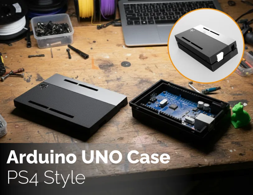 Vỏ Arduino UNO kiểu PS4 (Thiết kế PS4 Fat nguyên bản) - Image 1