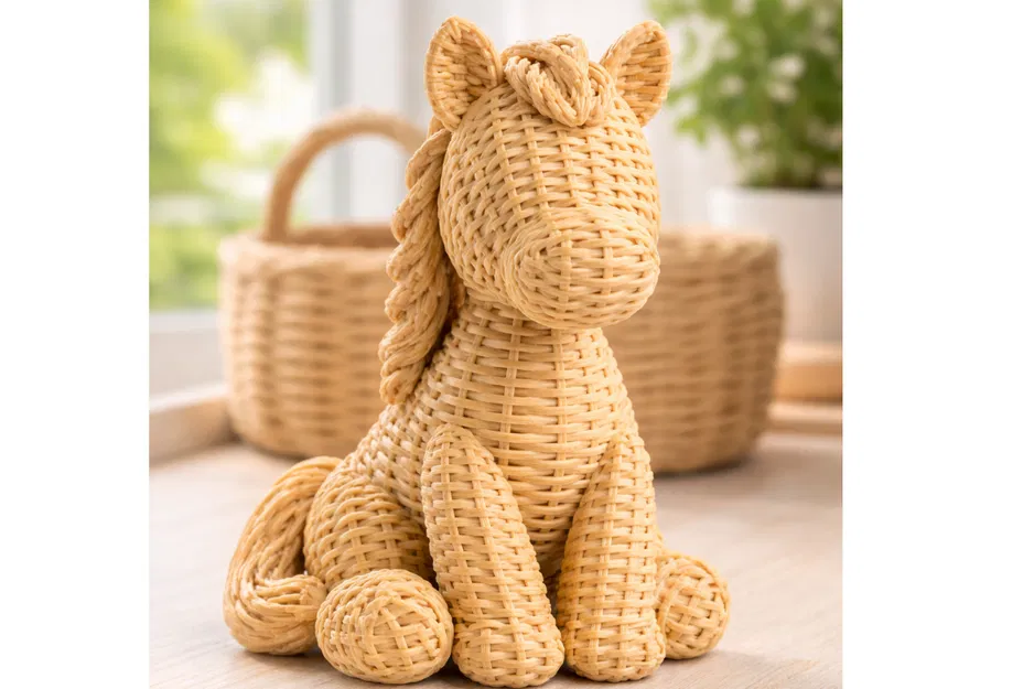 Ngựa Mây Đan (Wicker Horse) - Image 1