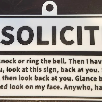 Bảng “No Soliciting” Hài Hước