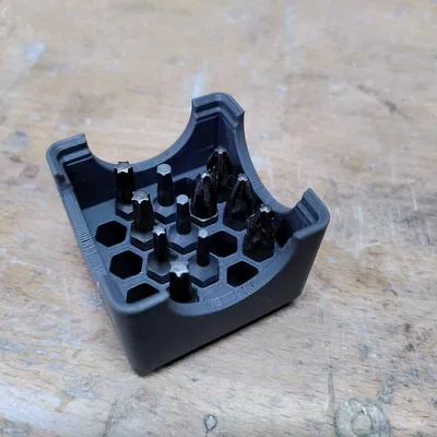 Khay Gridfinity giữ mũi bit 1x1 xếp chồng (Stackable)