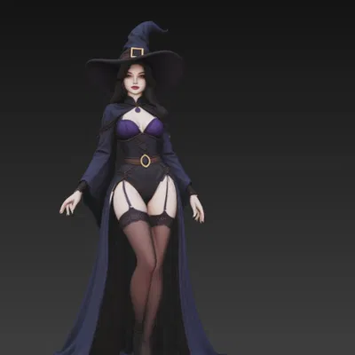 Phù thủy sexy mặc corset