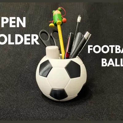 Ống cắm bút hình bóng đá (Football) | In dễ, không cần MMU