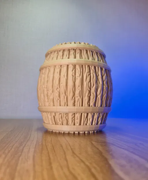 Khay Cắm Bút Để Bàn Hình Thùng Gỗ (Wooden Barrel Desk Pen Organizer) - Image 2