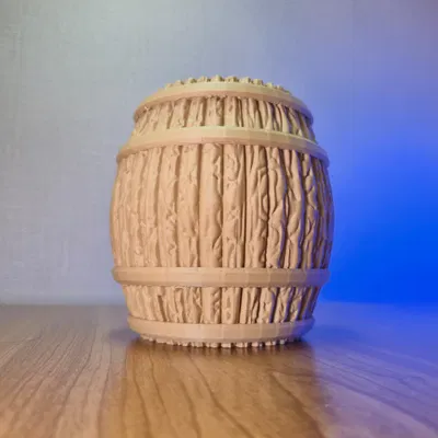 Khay Cắm Bút Để Bàn Hình Thùng Gỗ (Wooden Barrel Desk Pen Organizer)