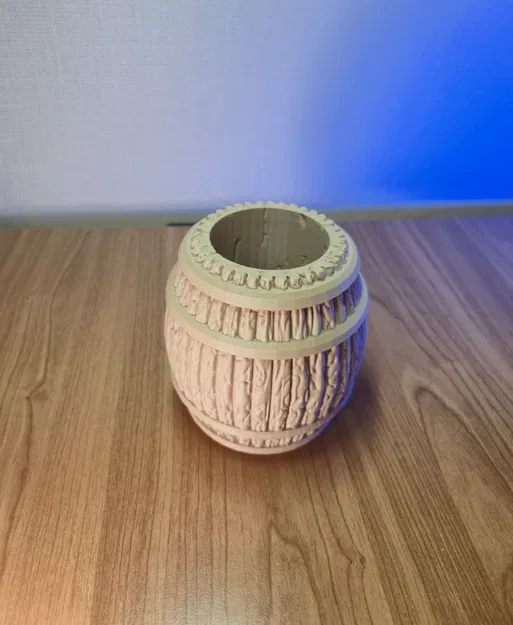 Khay Cắm Bút Để Bàn Hình Thùng Gỗ (Wooden Barrel Desk Pen Organizer) - Image 4