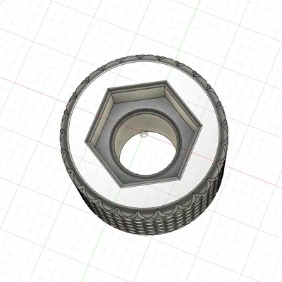 Rändelmutter lục giác M6 (knurled) / M6 hexagonal knurled nut