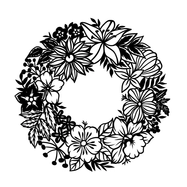 Vòng hoa trang trí (Flower wreath) - Image 1