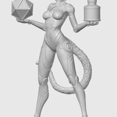 Tượng Cyber Cat-Girl 50