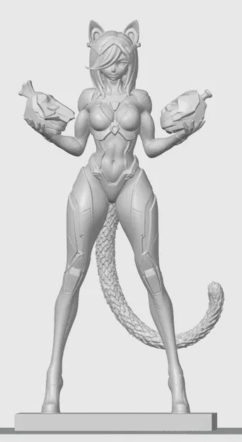 Tượng Cyber cat-girl 51 - Image 1